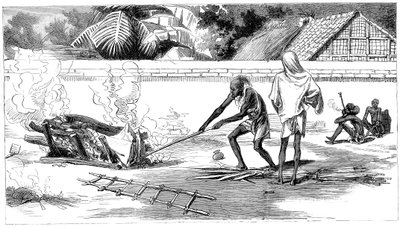 Polttohautaus Kalkutassa, Intiassa, 1882 tekijältä Unbekannt