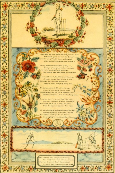 "Cricket Song in Honest of Honest Baxter of Surrey", 1839, 1947. tekijältä Unbekannt