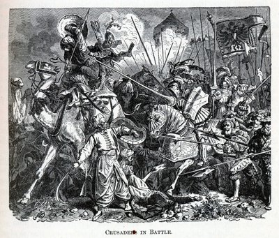 Ristiretkeläiset taistelussa, 1882 tekijältä Unbekannt