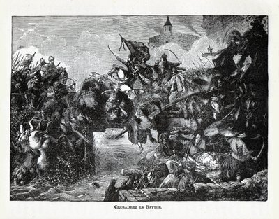 Ristiretkeläiset taistelussa, 1882 tekijältä Unbekannt
