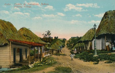 Kuuba: Kalastajakylä. Bohios. Kalastajakylä, 1919 tekijältä Unbekannt