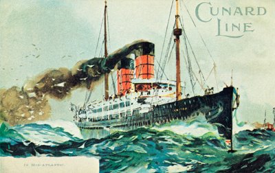 Cunard Line, Keski-Atlantilla, c1900. tekijältä Unbekannt