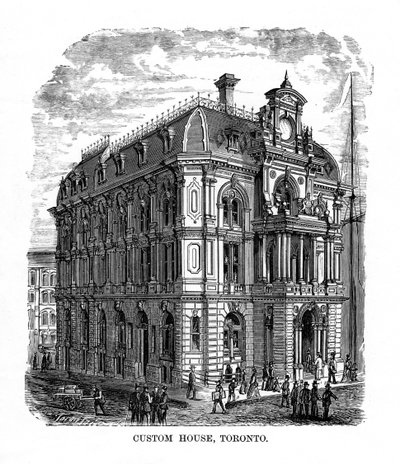 Custom House, Toronto, Ontario, Kanada, 1800-luku tekijältä Unbekannt