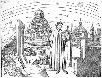 Dante 1265-1321, Firenze ja helvetin seitsemän ympyrää, 1882 tekijältä Unbekannt
