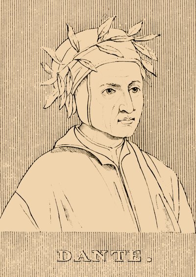 Dante, c1265-1321, 1830. tekijältä Unbekannt