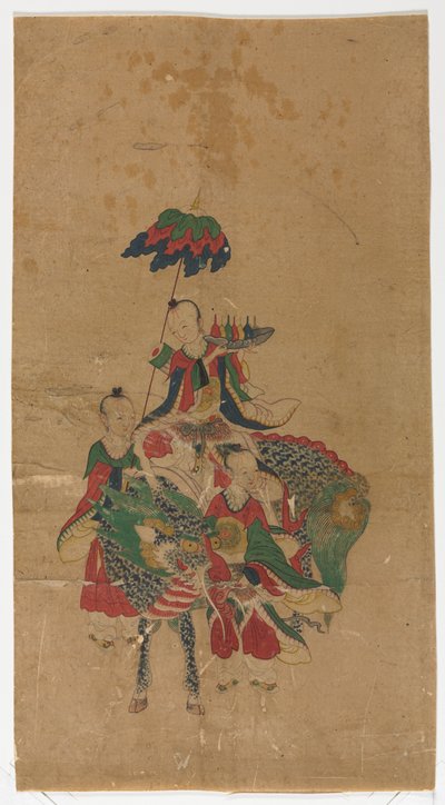 Taolainen kuolematon Kilinillä ja kahdella hoitajalla, 1800-luvun lopulla. tekijältä Unbekannt