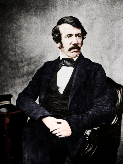 David Livingstone, skotlantilainen lähetyssaarnaaja ja tutkimusmatkailija, 1800-luku tekijältä Unbekannt