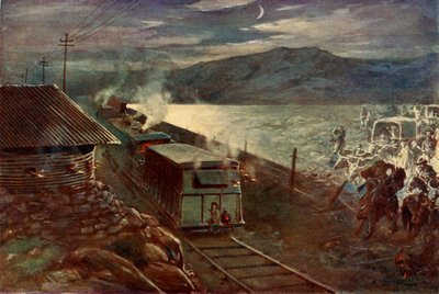 "De Wetin yritys ylittää rautatien", 1902. tekijältä Unbekannt