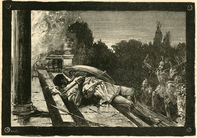 Alkibiaden kuolema, 1890. tekijältä Unbekannt