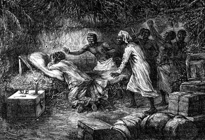 David Livingstone, skotlantilainen lähetyssaarnaaja ja tutkimusmatkailija, kuoli 1. toukokuuta 1873 1877 tekijältä Unbekannt