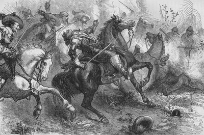Falklandin kuolema Newburyssa, 20. syyskuuta 1643, c1880 tekijältä Unbekannt