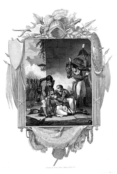Kenraaliluutnantti Sir John Mooren, brittisotilaan kuolema, La Coruna, Espanja, 1809 tekijältä Unbekannt