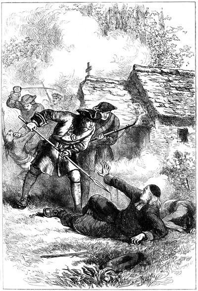 Ranskan jesuiittalähetyssaarnaajan Sebastien Ralen kuolema Amerikassa, 1724 c1880 tekijältä Unbekannt
