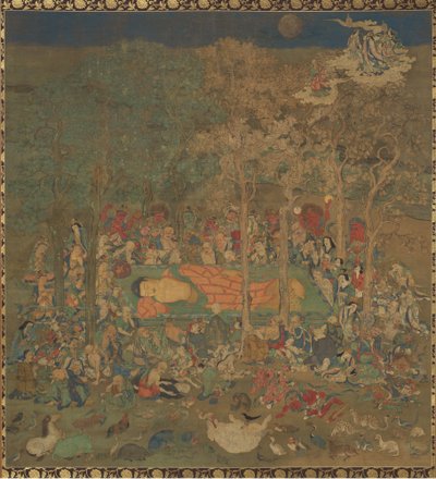 Historiallisen Buddha Nehan-zun kuolema 1300-luvulla. tekijältä Unbekannt