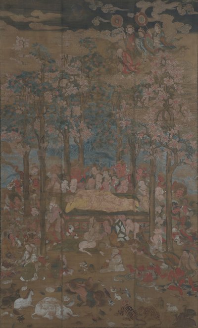 Historiallisen Buddha Nehan-zun kuolema 1400-luvulla. tekijältä Unbekannt