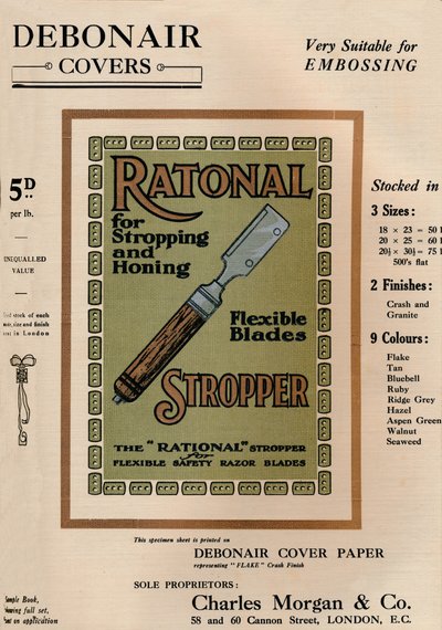 Debonair-suojukset - Ratonal Stropper -partaterät, 1909. tekijältä Unbekannt