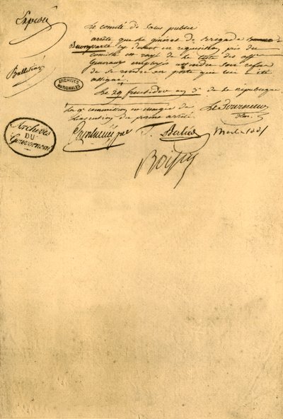 Kansanterveyskomitean asetus, 5. syyskuuta 1795, 1921. tekijältä Unbekannt