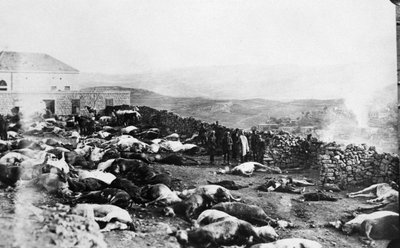 Rachayan linnoituksen puolustaminen, druusikapina, Jabal al Druze, Syyria, 1925 tekijältä Unbekannt