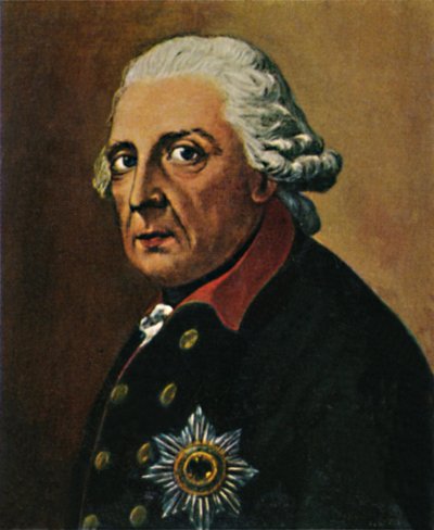 Vanha Fritz 1712-1786. - Maalaus Graffiin, 1934. tekijältä Unbekannt