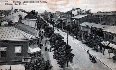 Deribasovskaya Street, Odessa, Venäjä, 1800-luvun puoliväli tekijältä Unbekannt