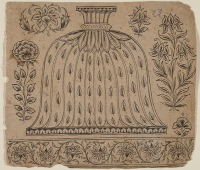 Suunnittelu vesipiippualustaan, 1800-luvun loppu. tekijältä Unbekannt