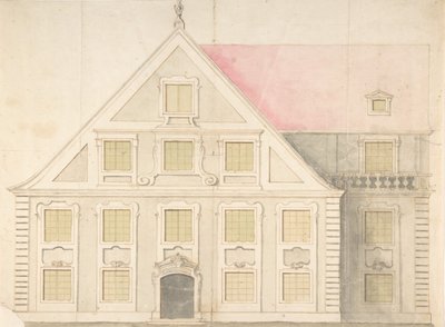 Suunnittelu talon julkisivulle, 1700-luku. tekijältä Unbekannt