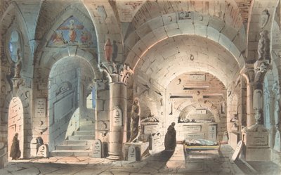 Suunnittelu lavalle: Crypt Scene, 1830-40. tekijältä Unbekannt