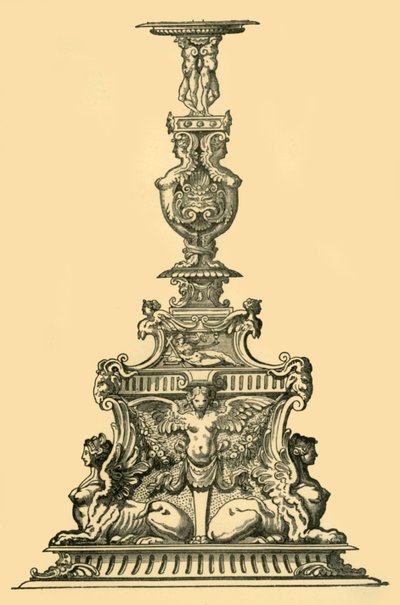 Suunnittelu kynttelikkölle, 1500-luku, 1881. tekijältä Unbekannt