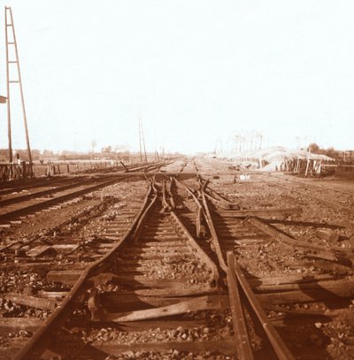 Tuhotut rautatiet, Roeselare, Flanderi, Belgia, c1914-c1918 tekijältä Unbekannt