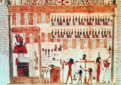 Yksityiskohta kuolleiden kirjakääröstä, muinainen egyptiläinen, Ptolemaios-kausi, 332-30 eaa. tekijältä Unbekannt