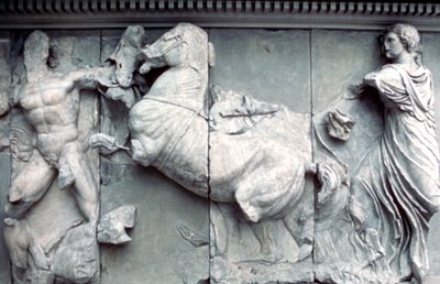 Yksityiskohta Pergamon-alttarin suuresta friisistä, 180-159 eaa tekijältä Unbekannt