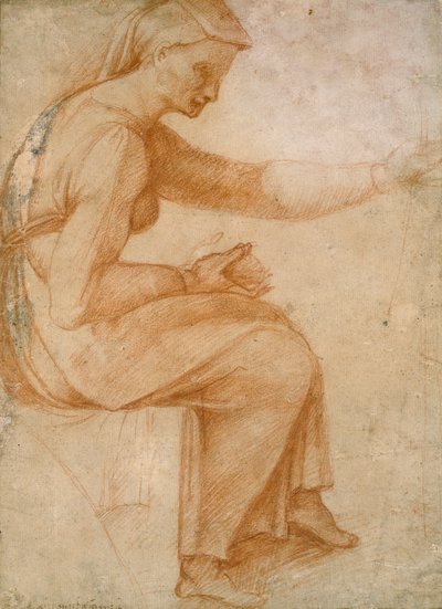 Yksityiskohta Sikstuksen katosta, 1508-1512 tekijältä Unbekannt