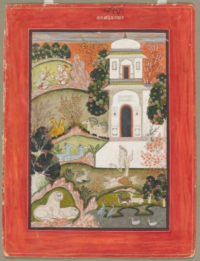 Devagandhara Ragini: An Ascetic in Retreat, Ragamala-sarjasta, n. 1760. tekijältä Unbekannt