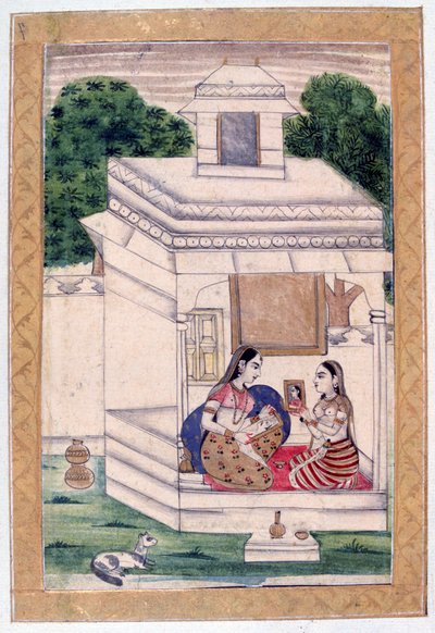 Dhanashree Ragini, Ragamala Album, School of Rajasthan, 18th Century tekijältä Unbekannt