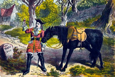 Dick Turpin 1706-1739, englantilainen rosvo ja moottoritiemies, 1800-luku tekijältä Unbekannt