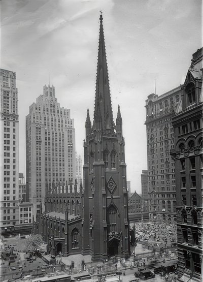 Die Trinity Church New Yorkissa. Öh 1935 tekijältä Unbekannt