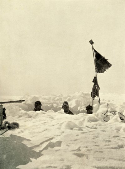 Kaivaminen varaston lumen syvyyden selvittämiseksi, c1908, 1909. tekijältä Unbekannt