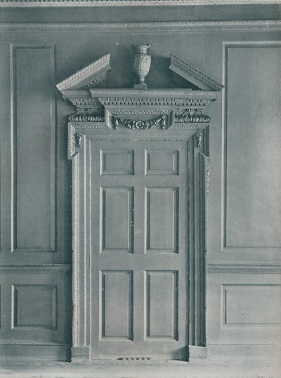 Paneloidun huoneen ovi, Early Georgian, 26, Hatton Garden, c1909 tekijältä Unbekannt