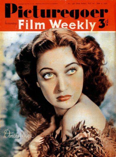 Dorothy Lamour 1914-1996, yhdysvaltalainen näyttelijä, 1941 tekijältä Unbekannt