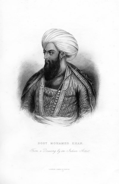 Dost Muhammad Khan, Afganistanin hallitsija, 1800-luku tekijältä Unbekannt
