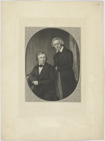 Grimmin veljien kaksoismuotokuva, noin 1845. tekijältä Unbekannt