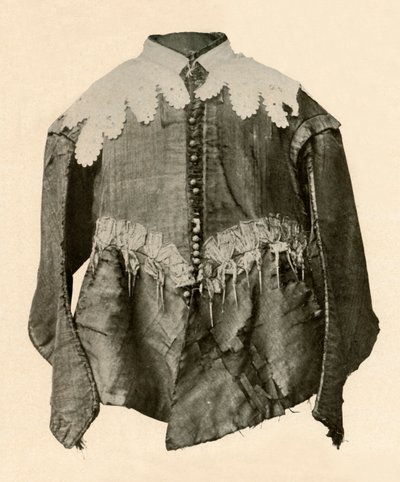 Mustan silkin kaksoiskappale, jossa on gallonakärkiä ja hopeiset aigletit, 1600-luku, 1937. tekijältä Unbekannt