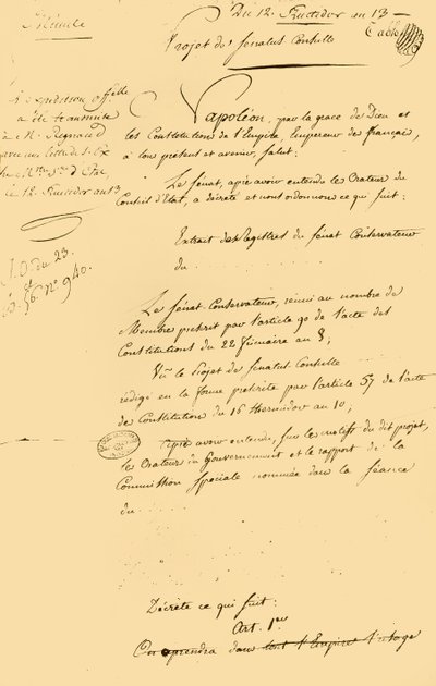 Luonnos gregoriaanisen kalenterin uudelleen perustamisesta, 29. elokuuta 1805, 1921. tekijältä Unbekannt