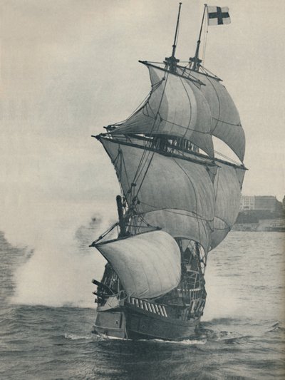 Drakesin lippulaiva hänen matkallaan maailman ympäri, kopio, 1937 tekijältä Unbekannt