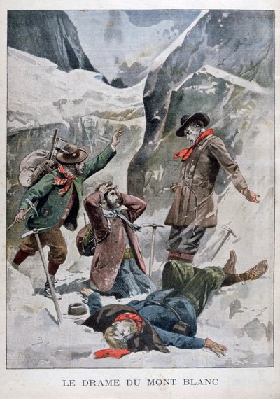 Draama Mont Blancilla, Alpeilla, 1902 tekijältä Unbekannt