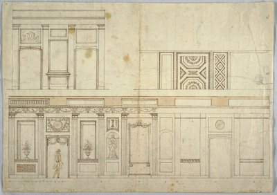 Piirustus, sisustussuunnitelma, 1800-1820 tekijältä Unbekannt