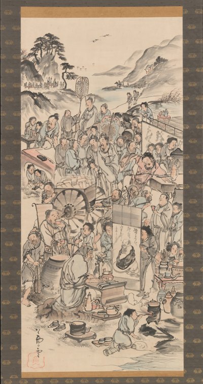 Viinikupin kahdeksan kuolemattoman juomafestivaali, 1700-luvun loppu. tekijältä Unbekannt