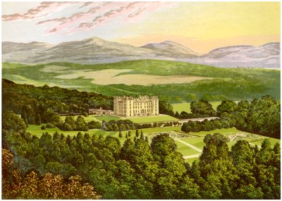 Drumlanrigin linna, Dumfriesshire, Skotlanti, Buccleuchin herttuan koti, c1880 tekijältä Unbekannt
