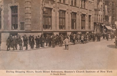 Toimitusaikana, South Street Entrances, Seamens Church Institute of New York, n. 1888. tekijältä Unbekannt