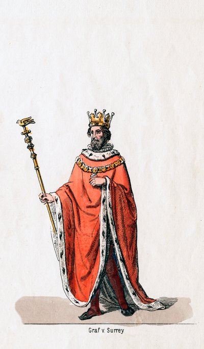Earl of Surrey, pukusuunnittelu Shakespearen näytelmään, Henry VIII, 1800-luku tekijältä Unbekannt
